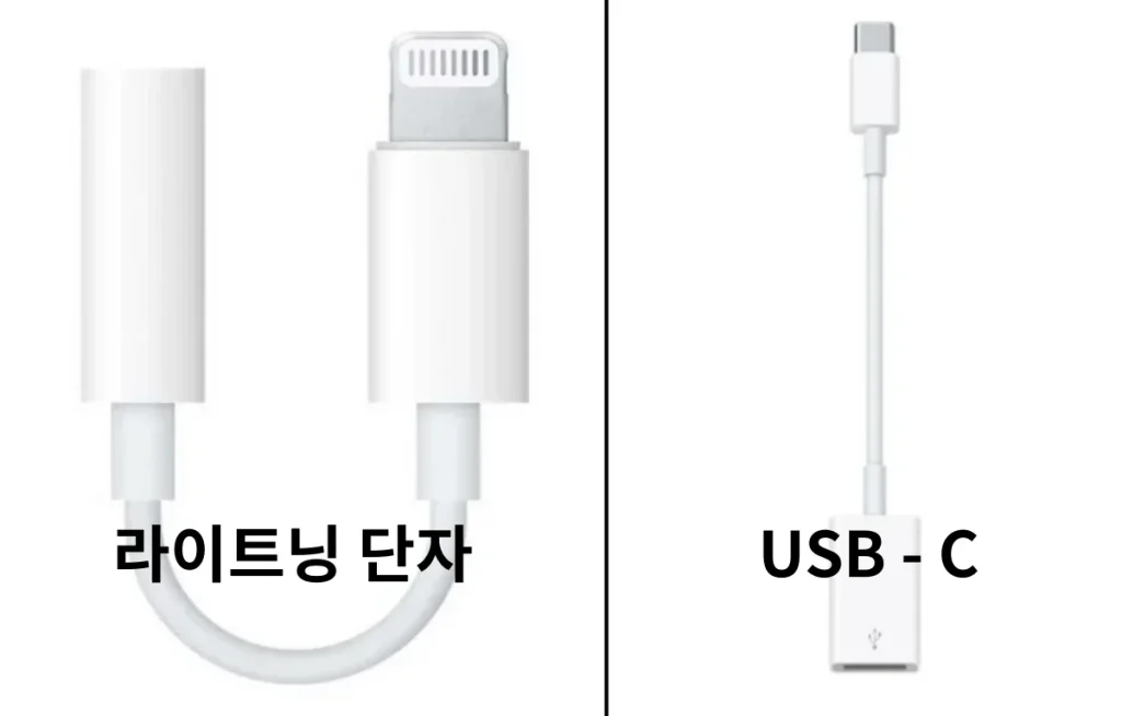 라이트닝 단자 및 USB-C